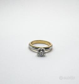 ANELLO oro18 kt diamante naturale