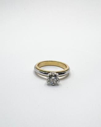 ANELLO oro18 kt diamante naturale