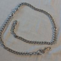 Cintura catena argento con moschettone