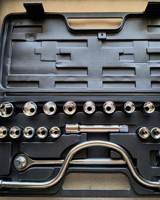 kit chiavi a bussola con cricchetto 1/2 25 pezzi n