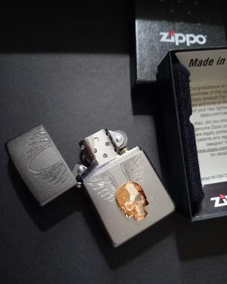 accendino Zippo edizione limitata skull Swarosky n