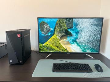 Computer Desktop + Monitor 43 pollici 4K IPS