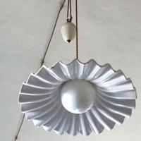 Lampadario con saliscendi in ceramica