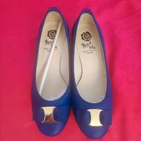 Scarpa da donna blu in pelle