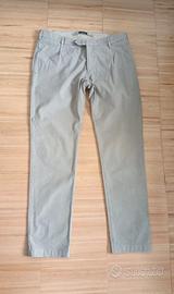 pantaloni Chino grigio tortora lavorati