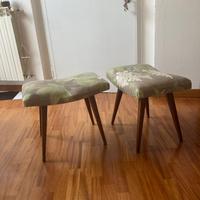 Coppia di Pouf Anni Vintage Japandi