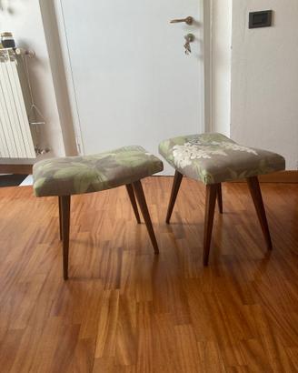 Coppia di Pouf Anni Vintage Japandi
