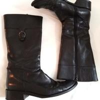 Stivali cavallerizza pelle neri vintage 90