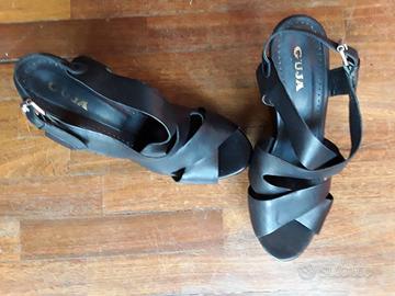 scarpe donna pelle nere n. 39 Guya