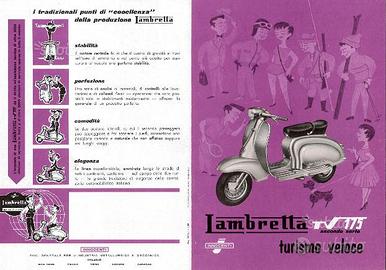 Dépliant Brochure Originale Lambretta 175 TV