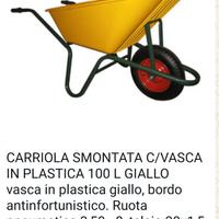 Carriola  con vasca in plastica