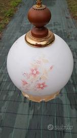 2  Lampadari vintage in vetro artistico.