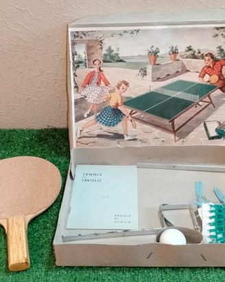 Gioco Tennis Da Tavolo Ping Pong Vintage Completo