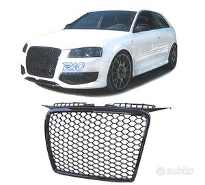GRIGLIA AUDI A3 8P 05-08 LOOK RS3 NERO LUCIDO