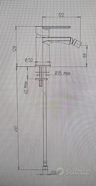 Miscelatore serie Jacuzzi Twilight monoforo bidet