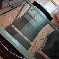 tavolo vetro temperato piu 4 sedie