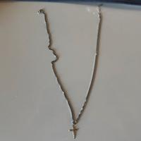 Catenina argento con croce Cristo sopra