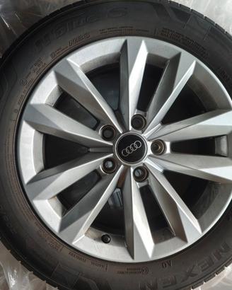4 cerchi originali audi 16 + gomme 80%