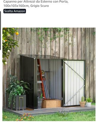 casetta da giardino imballata 142x86x189