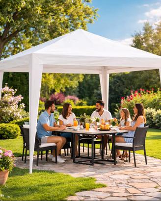 Gazebo 3x3 m da Esterno con Struttura in Ferro
