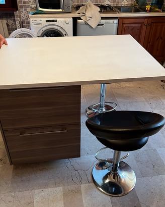isola cucina con cassettoni