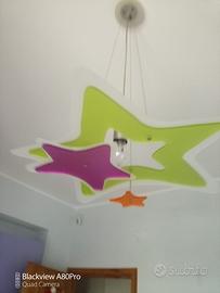 Lampadario stelle colorate