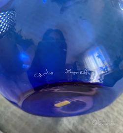 Vaso  single flower blu -MORETTI Murano