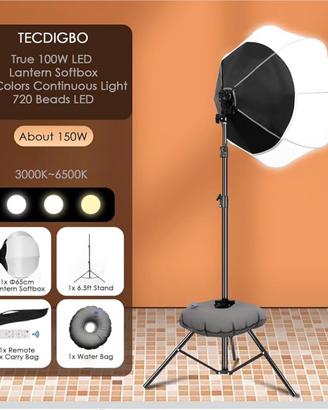 Softbox 150w led - 3000K-6500K CRI 98+