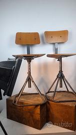 Sgabelli industriali vintage