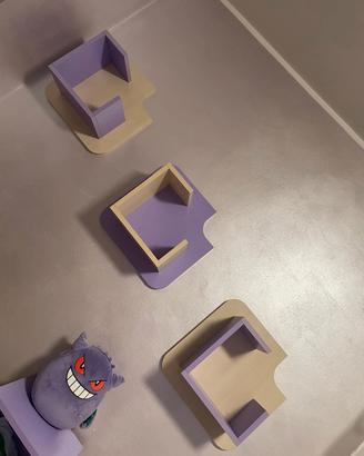 Set arredamento cameretta lilla legno - uomo/donna