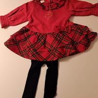 Vestitino rosso per le feste neonata marca i do