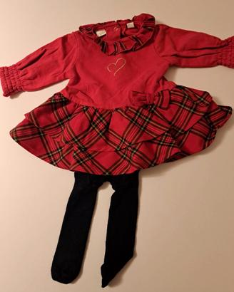 Vestitino rosso per le feste neonata marca i do