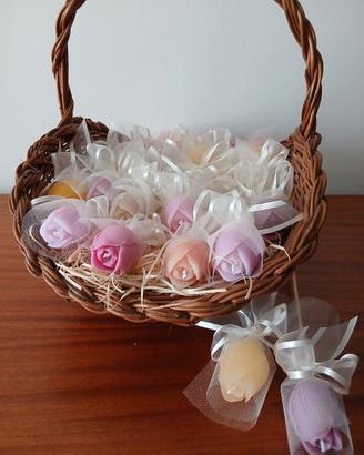 bomboniera segnaposto candela Tulipano