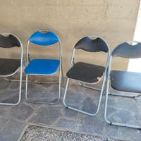 Set 4 sedie pieghevoli