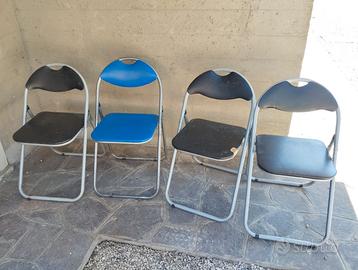 Set 4 sedie pieghevoli