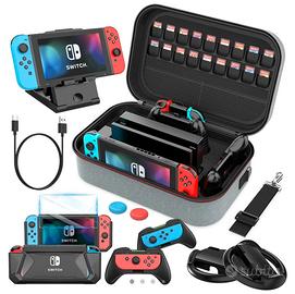 custodia rigida Nintendo switch  con accessori