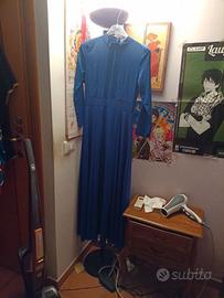 Vestito blu lungo elegante