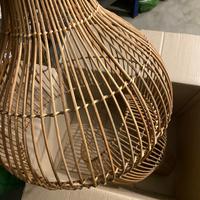 Set 2 lampadari di vimini