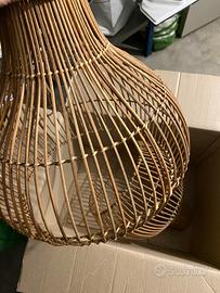 Set 2 lampadari di vimini