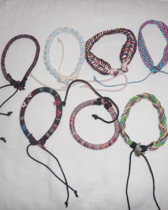 LOTTO DI NR.7 BRACCIALI NUOVI IN STOFFA