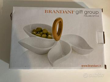 Brandani Antipastiera Octopus porcellana e bamboo