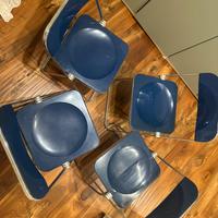 4 sedie plia blu