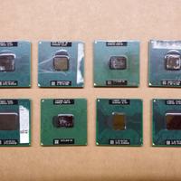 Lotto di 8 Processori vintage Intel per Notebook