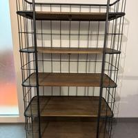 Scaffale stile industriale con ruote