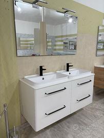 MOBILE BAGNO DA 120CM CON DOPPIO LAVABO ! BIANCO