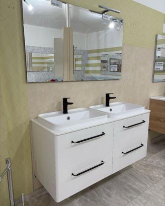 MOBILE BAGNO DA 120CM CON DOPPIO LAVABO ! BIANCO