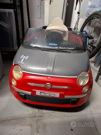Macchina elettrica per bambini 12v fiat 500 rossa