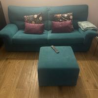 Divano (no letto) 3 posti verde petrolio