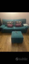 Divano (no letto) 3 posti verde petrolio