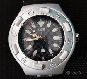 Swatch Irony Scuba 200 alluminio cint. nuovo